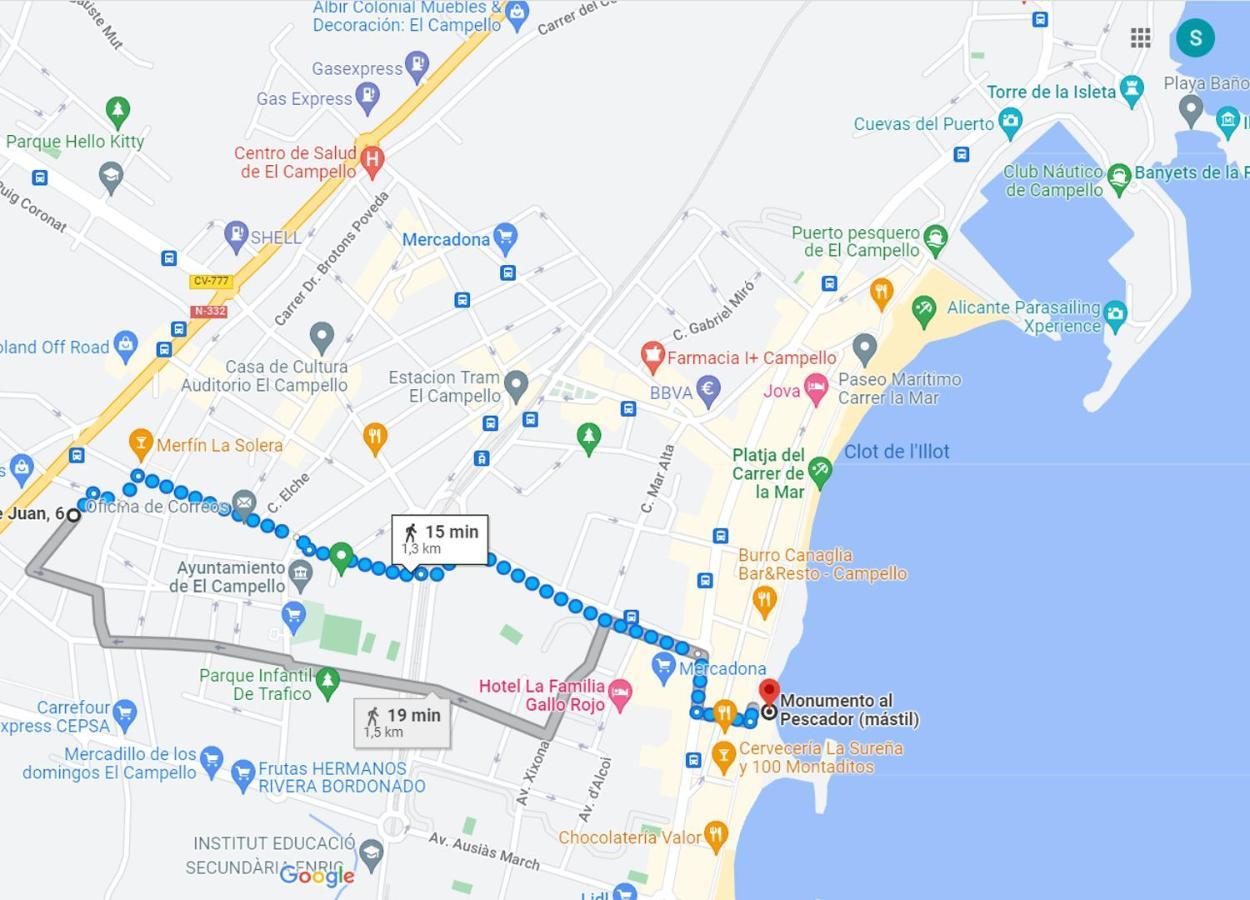 Apartamento Con Patio, Piscina Y Parking Privado El Campello Bagian luar foto